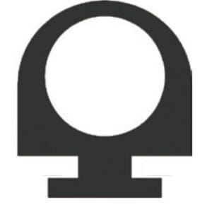 Black rubber profile (sold by the metre)